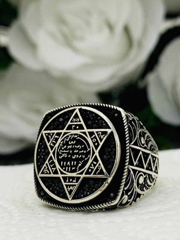 BAGUE EN ARGENT AVEC TALISMAN ETOIL DAVID