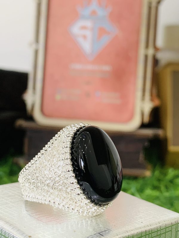 BAGUE AGATE NOIR