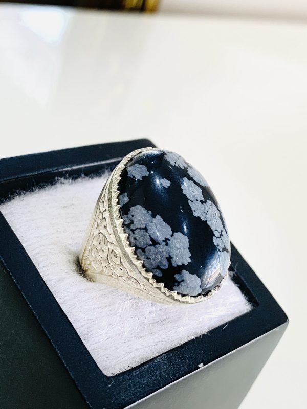 BAGUE OBSIDIENNE