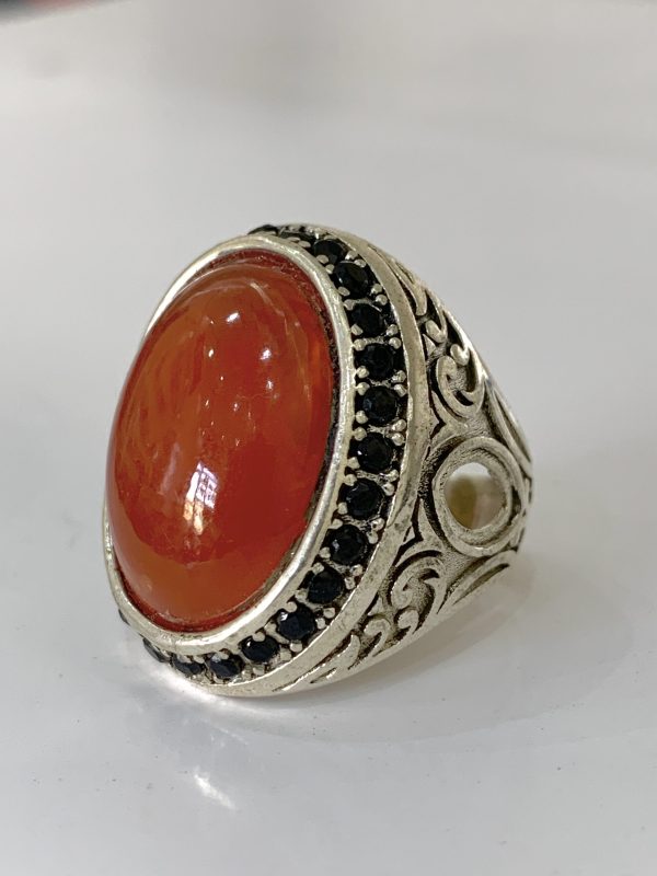 BAGUE AGATE ROUGE