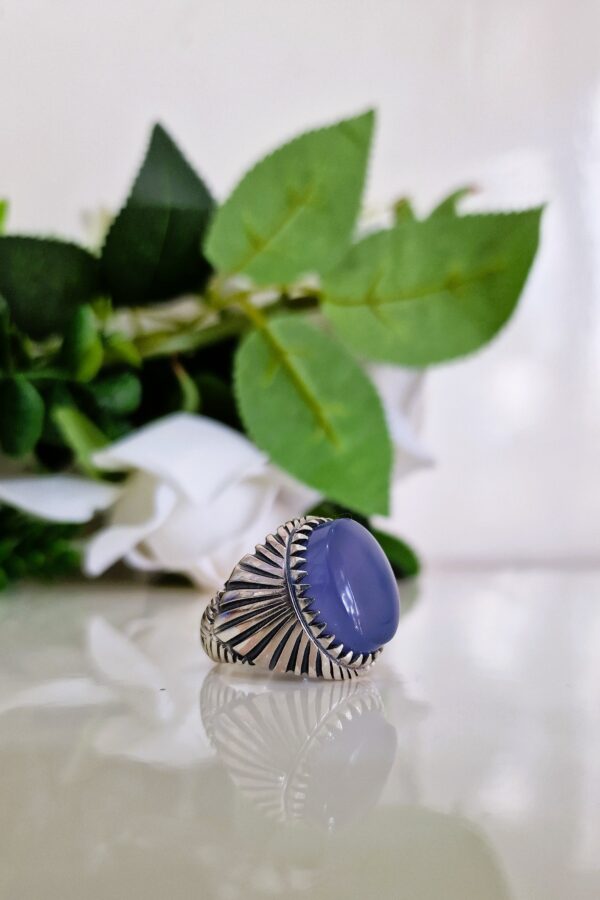 BAGUE AGATE YEMENITE ROUGE, GRAVURE LES 114 SOURATES DU SAINT CORAN