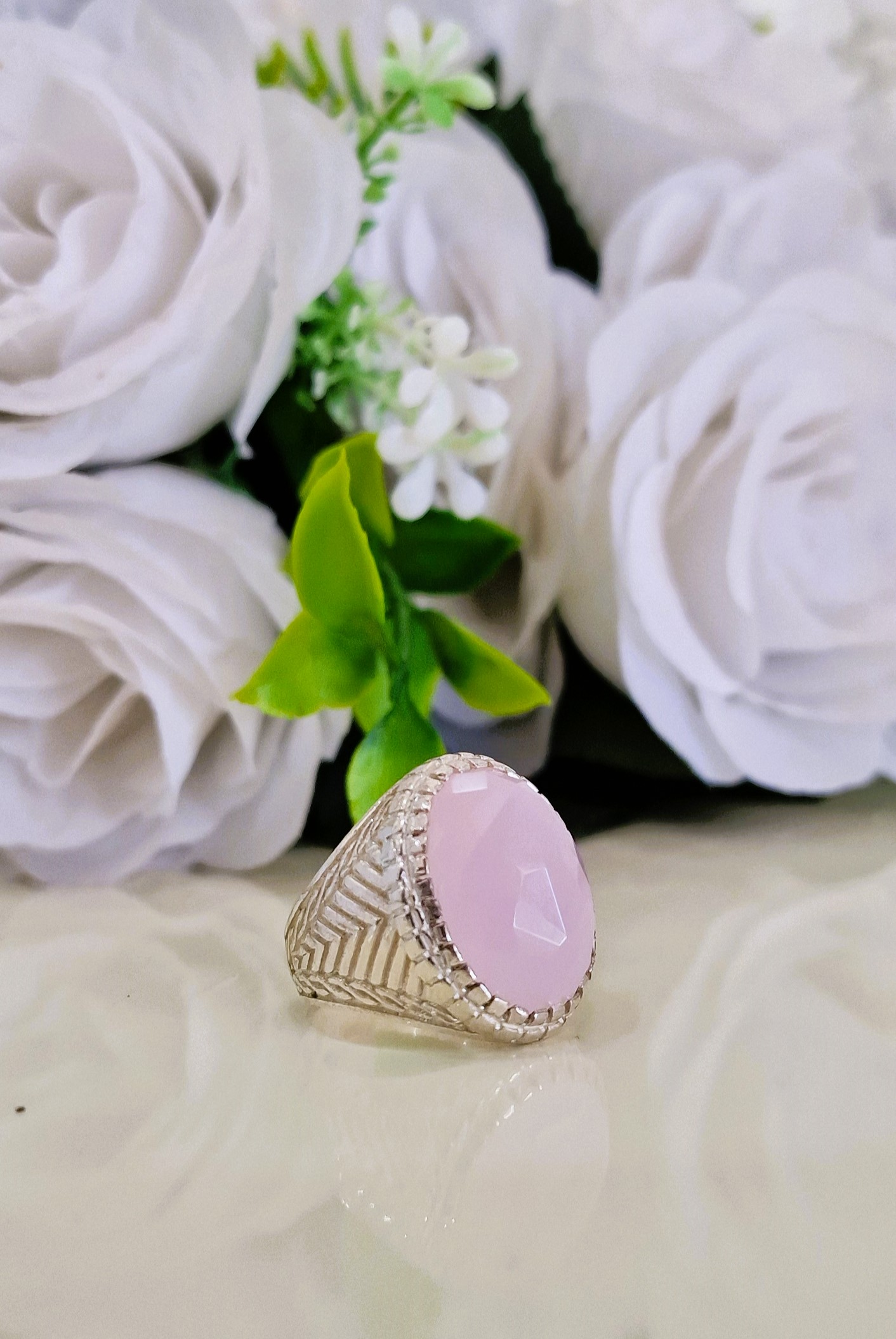 BAGUE QUARTZ ROSE