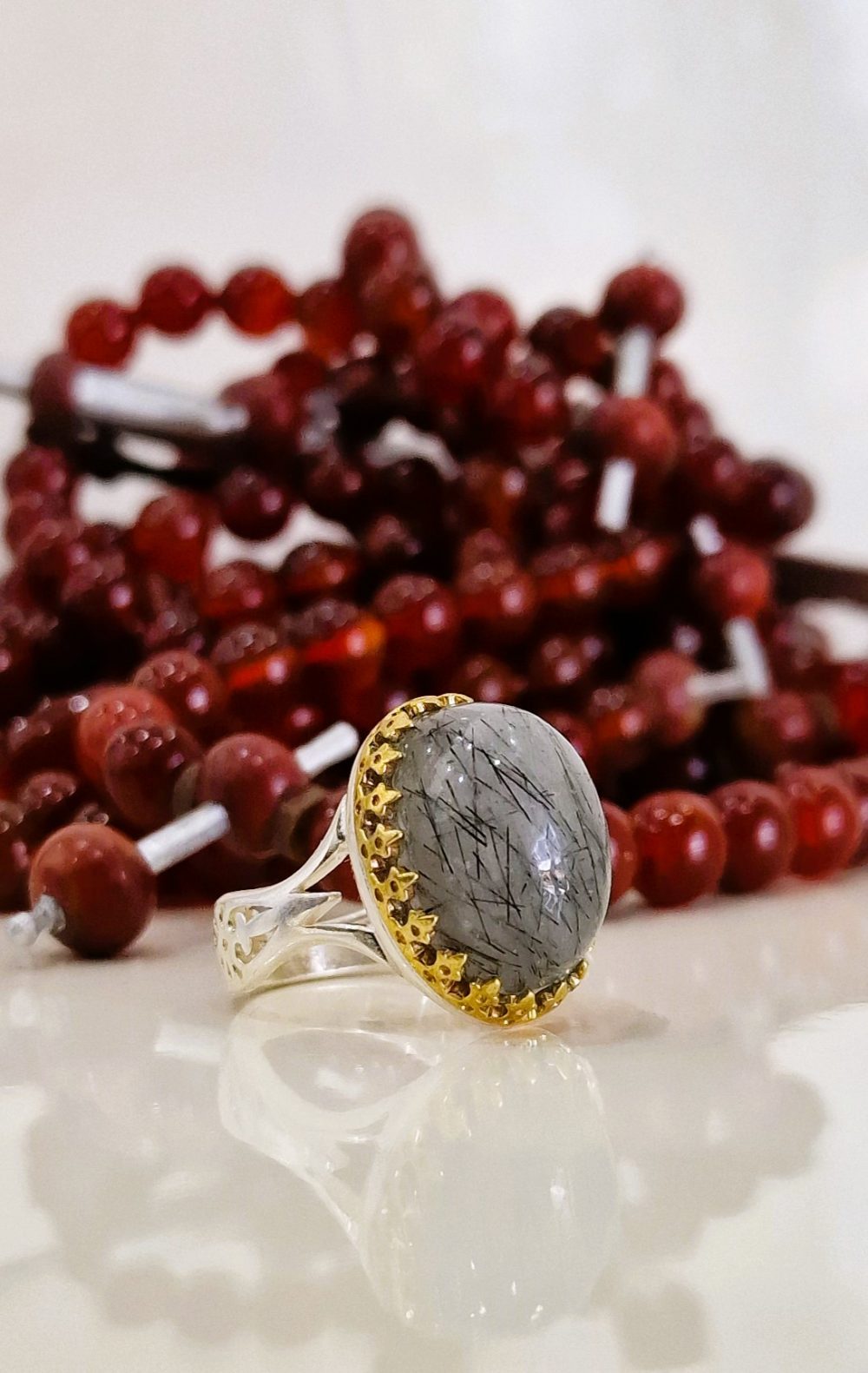 BAGUE QUARTZ RUTILE