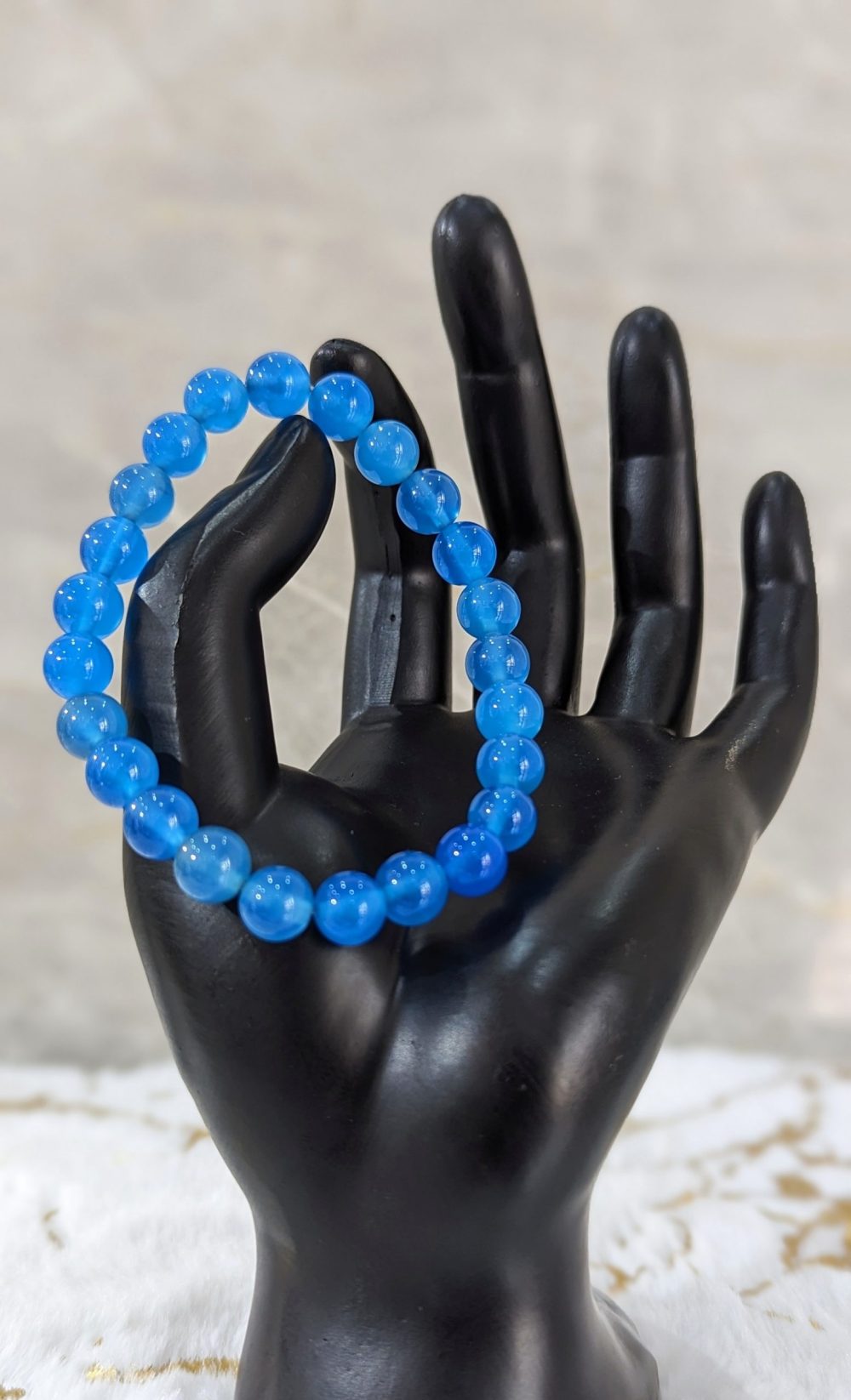 BRACELET AGATE BLEU
