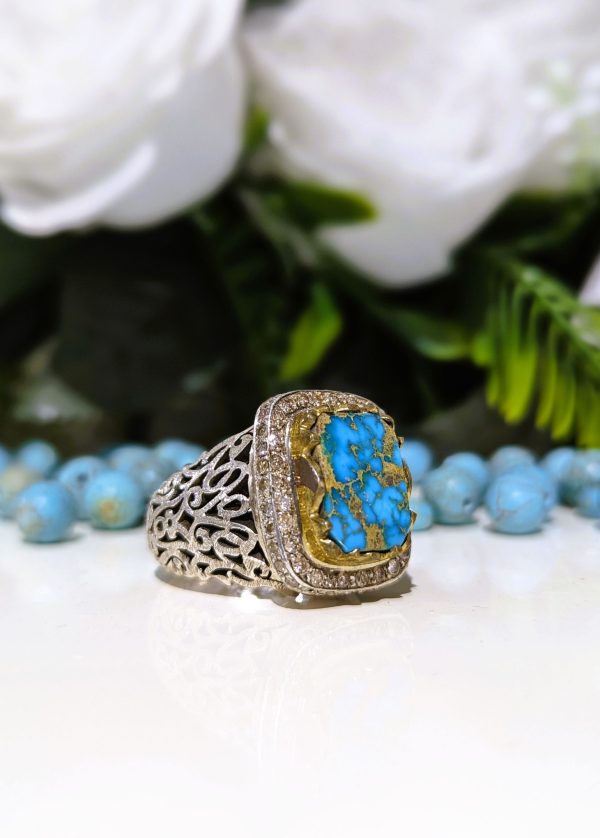 BAGUE TURQUOISE EN DIAMANT