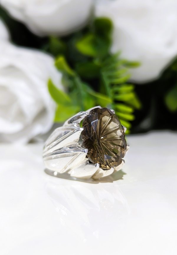 BAGUE QUARTZ FUME