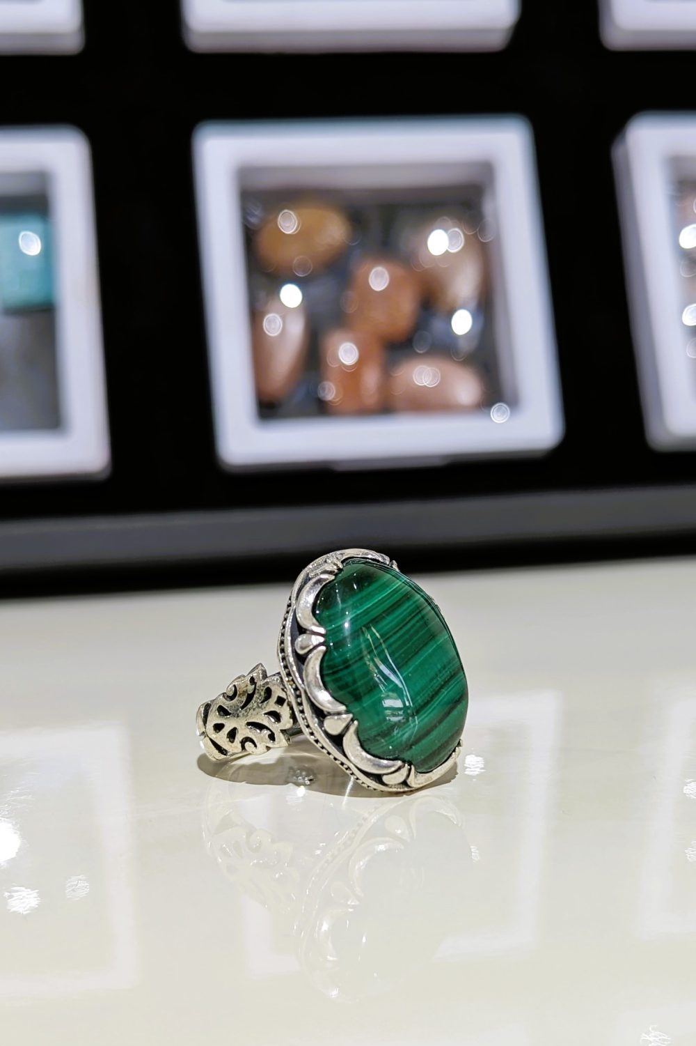 BAGUE MALACHITE