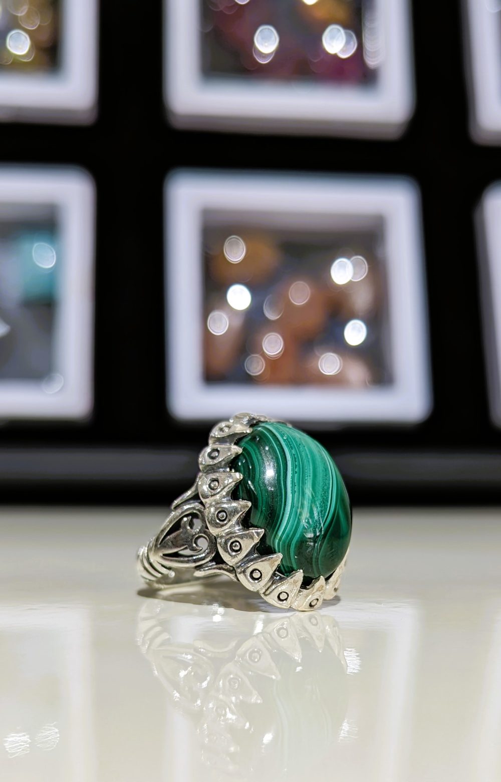 BAGUE MALACHITE