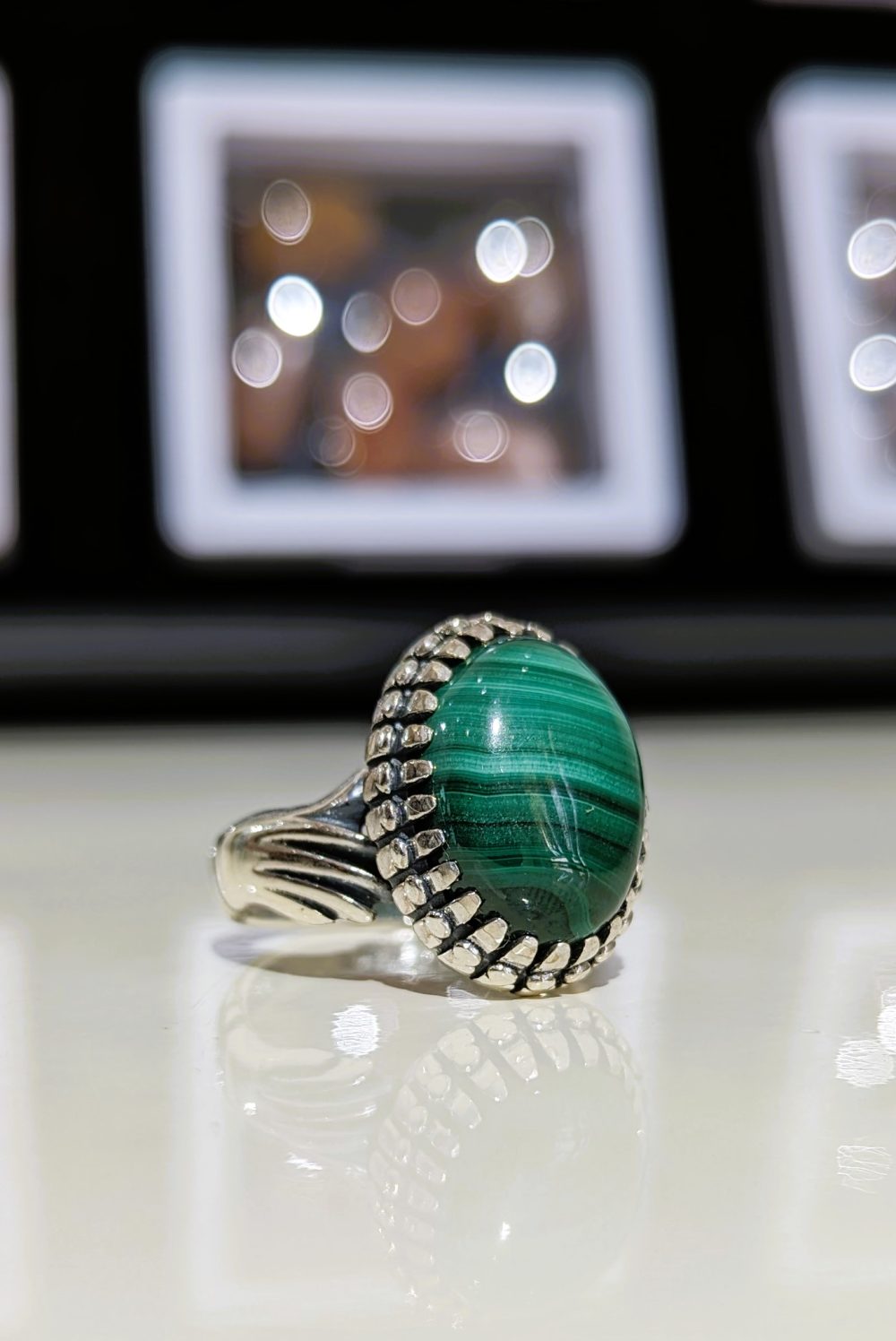 BAGUE MALACHITE