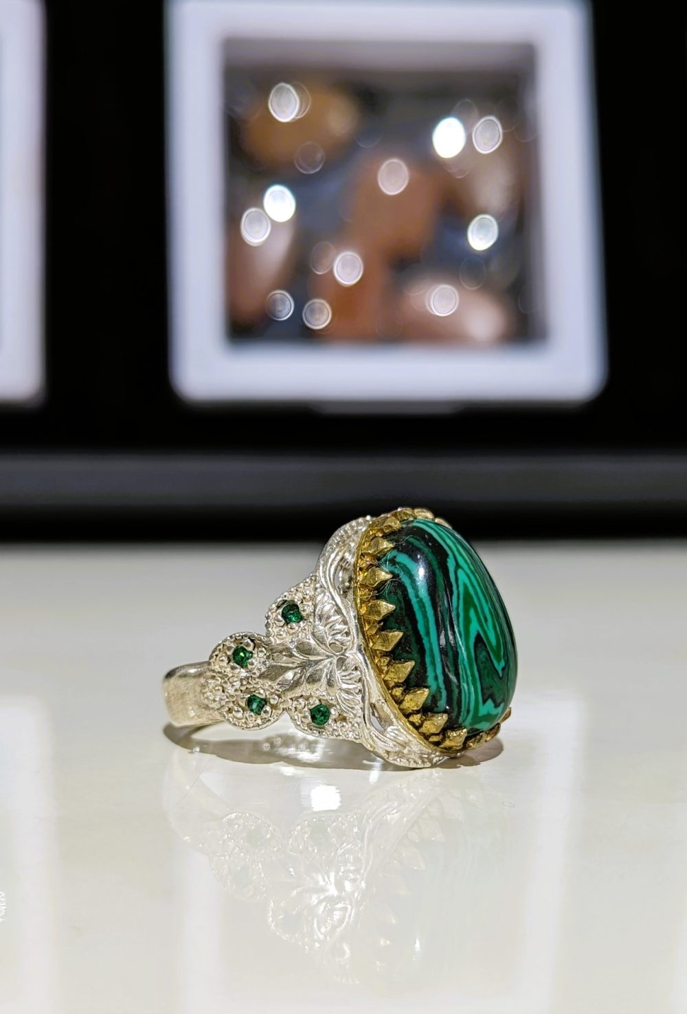 BAGUE MALACHITE