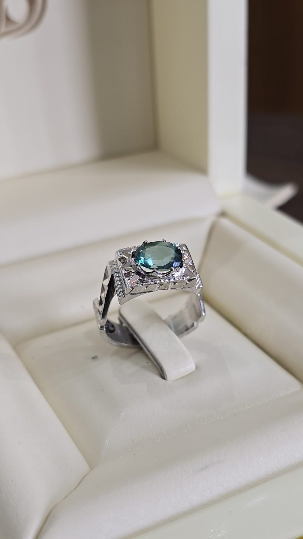 BAGUE TOPAZE VERTE