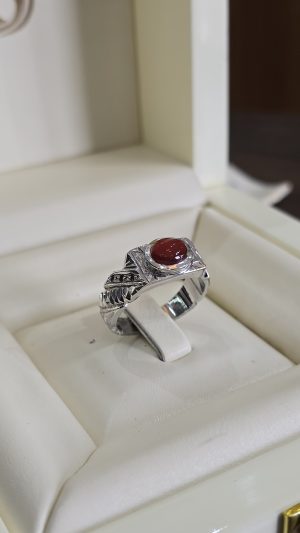 BAGUE AGATE ROUGE