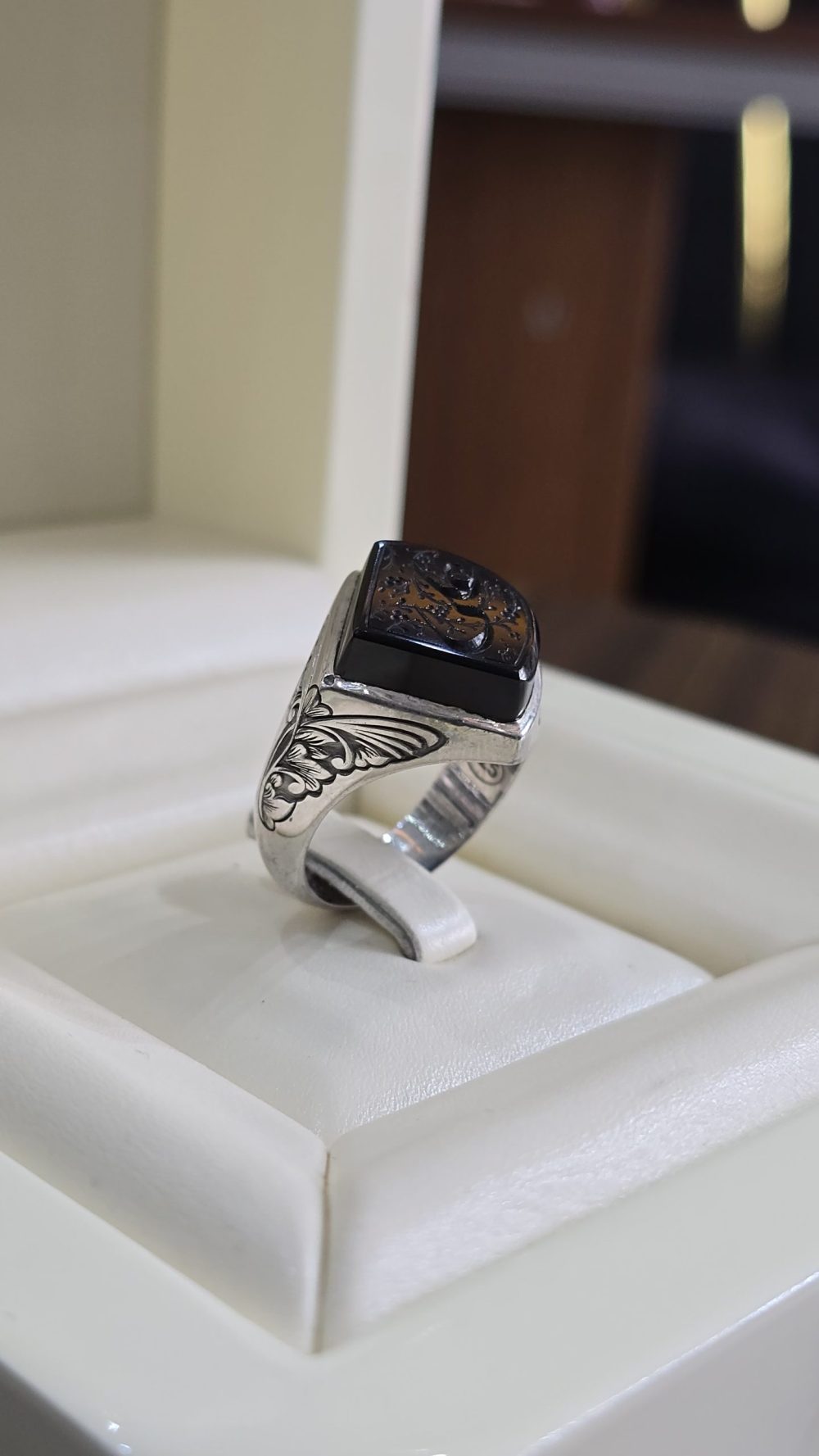BAGUE AGATE NOIR