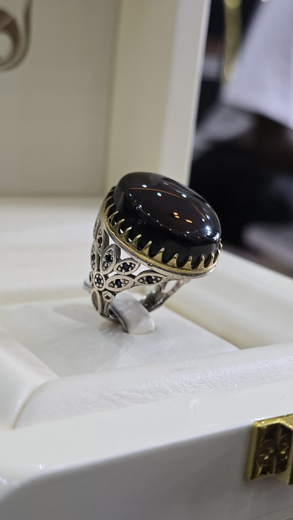 BAGUE AGATE NOIR