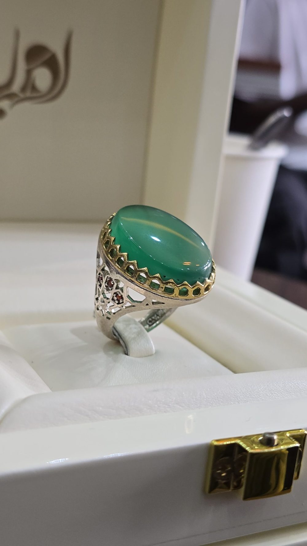 BAGUE AGATE VERTE