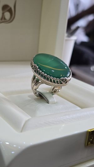 BAGUE AGATE VERTE