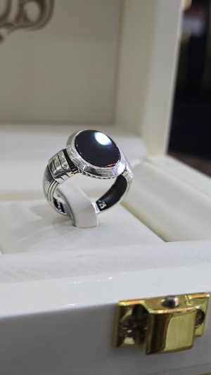 BAGUE AGATE NOIR