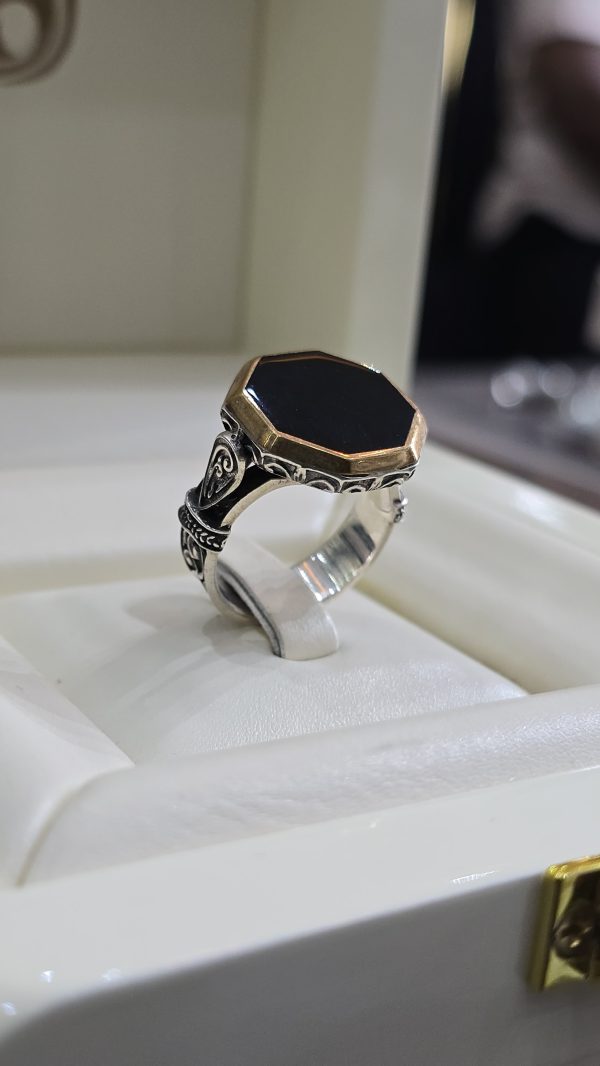 BAGUE AGATE NOIR