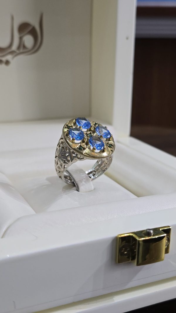 BAGUE TOPAZE BLEUE