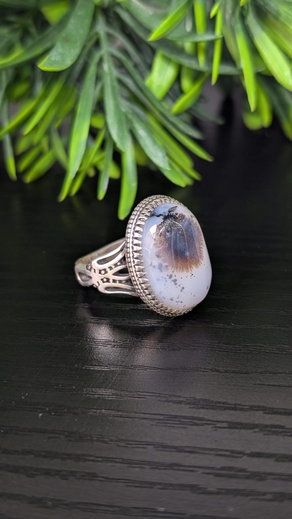 BAGUE AGATE DENDRITIQUE