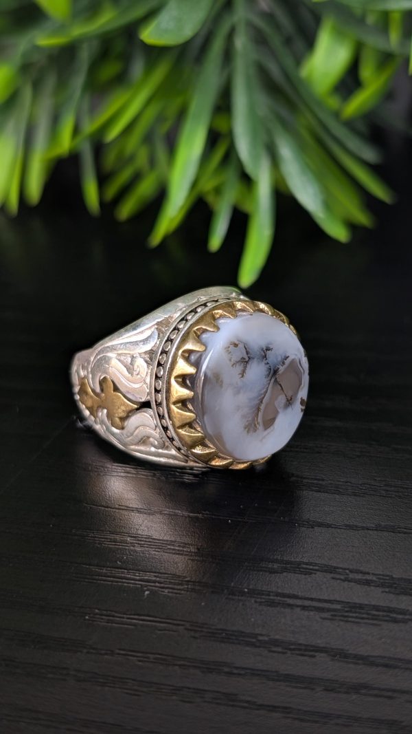 BAGUE AGATE DENDRITIQUE