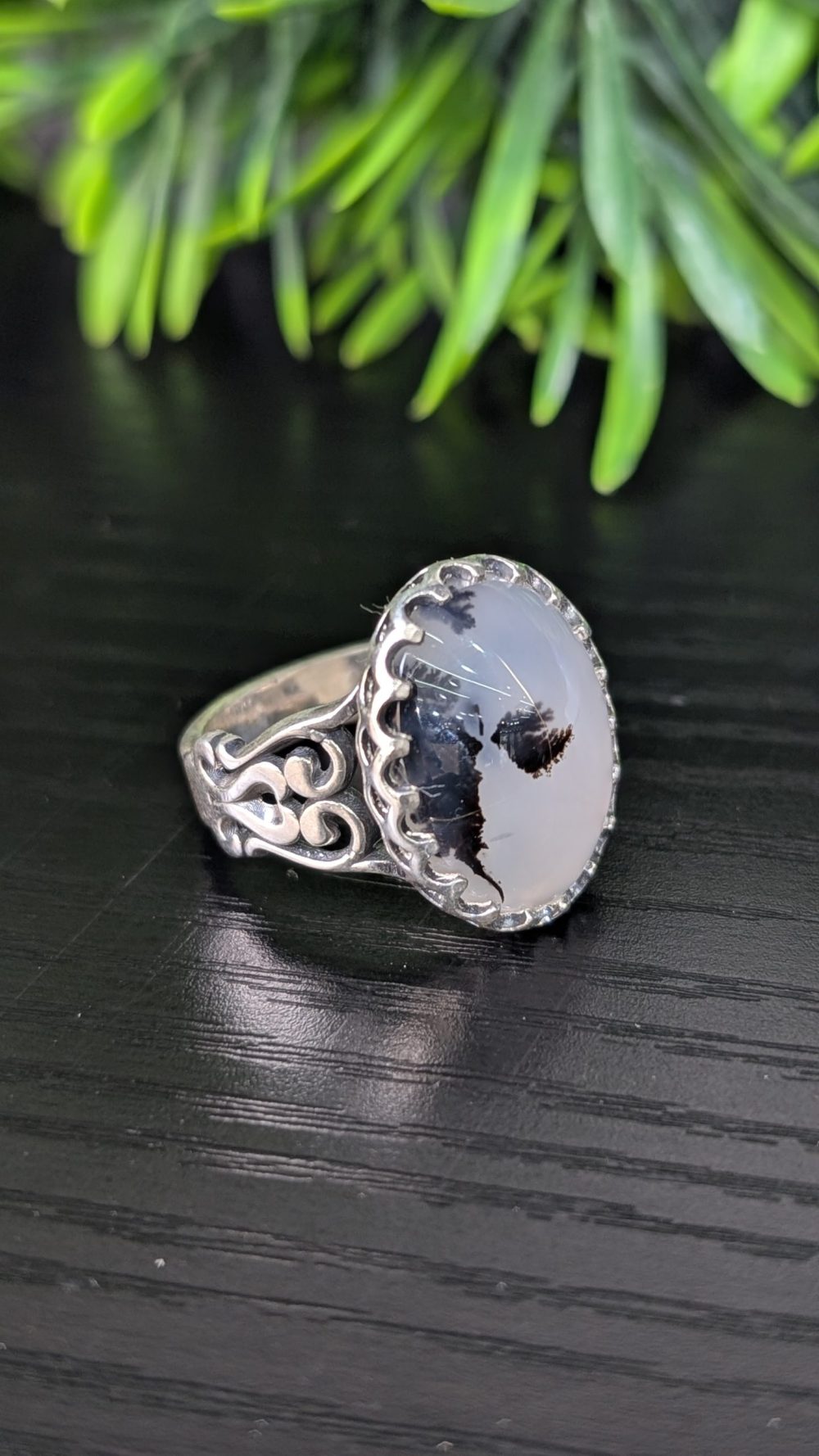 BAGUE AGATE DENDRITIQUE