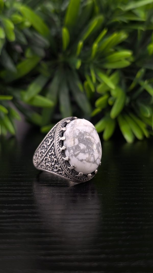 BAGUE HOWLITE blanche