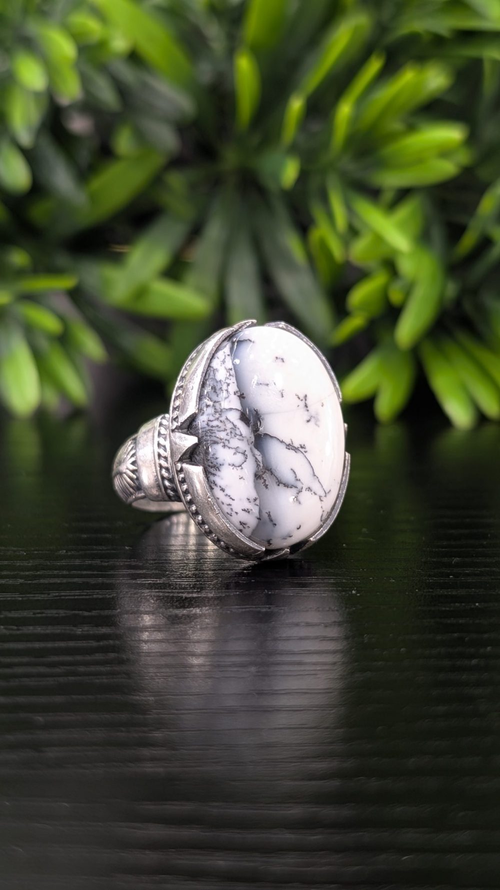 BAGUE AGATE DENDRITIQUE