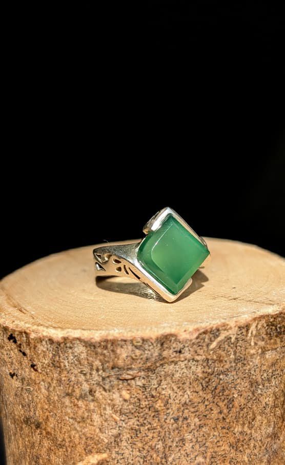BAGUE AGATE VERTE