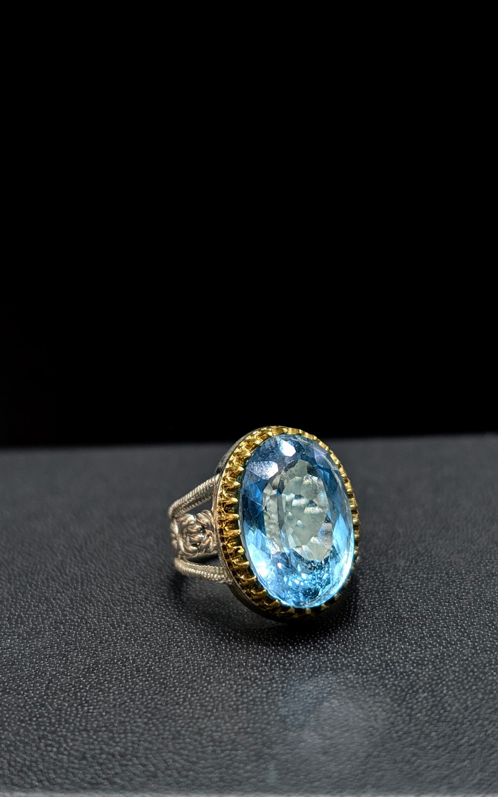 BAGUE TOPAZE BLEUE