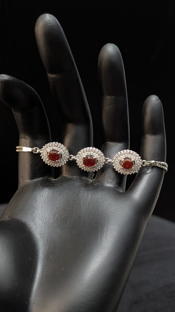 BRACELET AGATE EN ARGENT